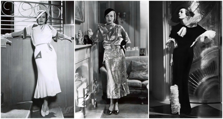 Joan Crawford in Adrian designed gowns for 'Letty Lynton' (1932)